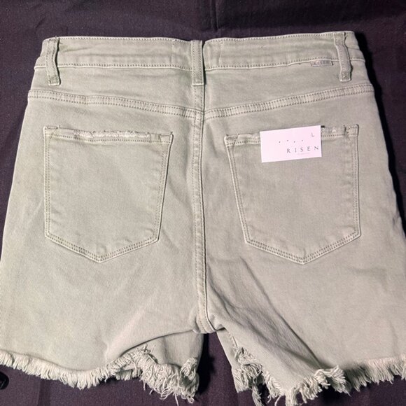 NWT ALIYAH RISEN SHORTS - OLIVE Sz Large - Picture 12 of 13